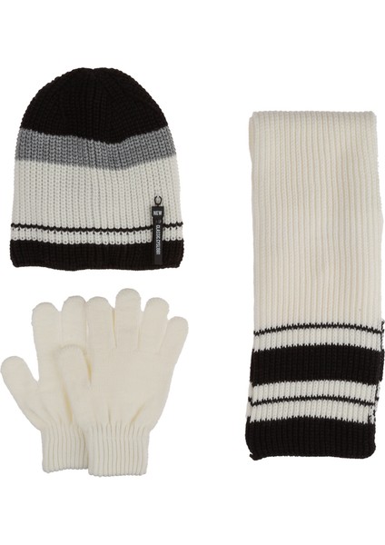 Kitti 9-15 Yaş Erkek Çocuk Atkı Bere Eldiven 3'lü Takım