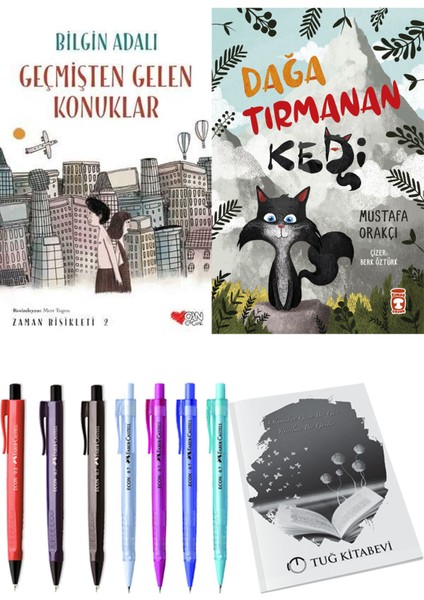 Dağa Tırmanan Kedi ve Zaman Bisikleti 2 Geçmişten Gelen Konuklar 2'li Set + Hediyeli