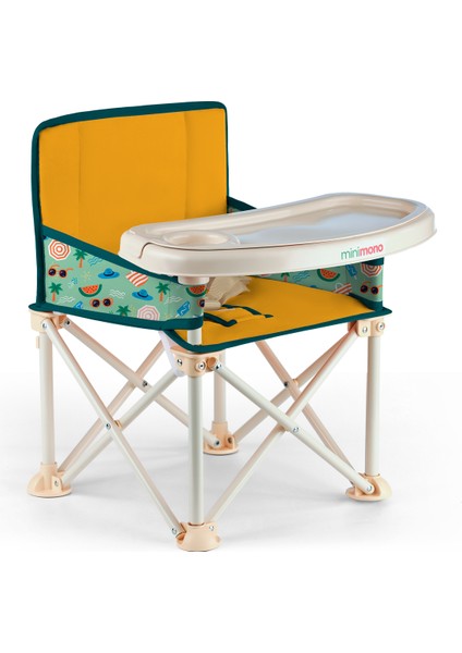Plus 0-4 Yaş Portatif Katlanır Yükseltici Mama Sandalyesi Bebek Çocuk Kamp Sandalyesi
