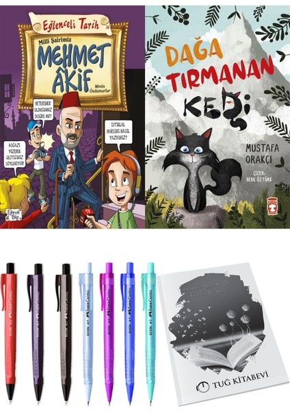 Dağa Tırmanan Kedi ve Milli Şairimiz Mehmet Akif 2'li Set + Hediyeli