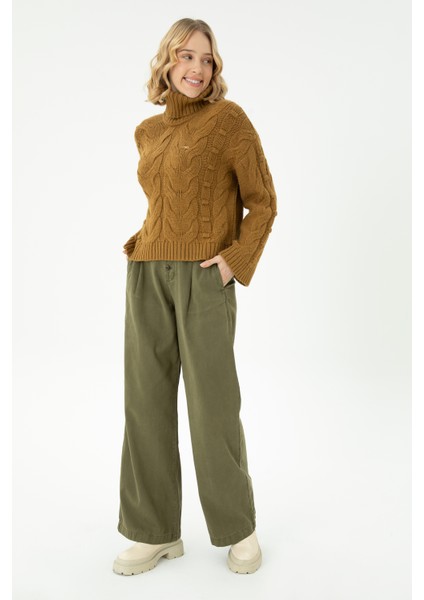 Kadın Açık Haki Kazak /Triko 50270441-VR183 fiyatları