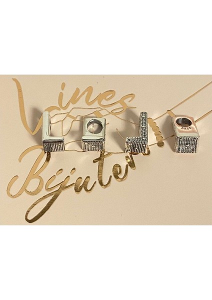 L Harf Charm 925 Ayar Gümüş modelleri