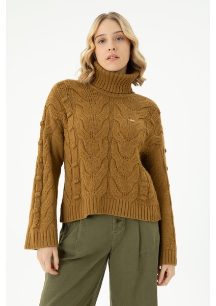 Kadın Açık Haki Kazak /Triko 50270441-VR183 fırsatları