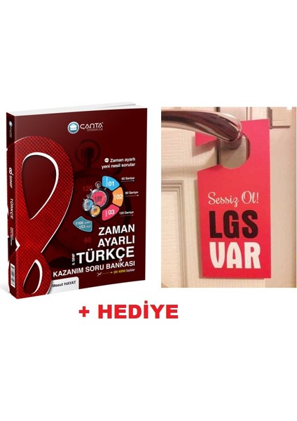 Çanta 8.sınıf Lgs Zaman Ayarlı Türkçe Soru Bankası + Hediye Lgs Kapı Askılık Uyarı Levha