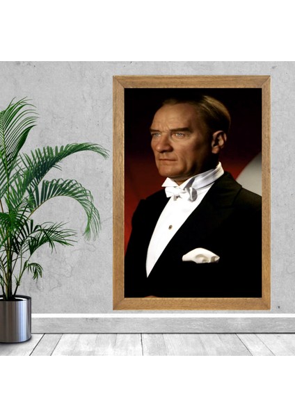 Mustafa Kemal Atatürk Tablo, Çerçeveli Cam Tablo 30X45 cm