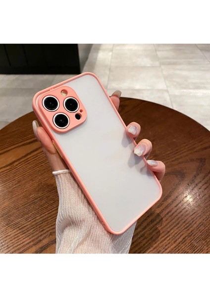 iPhone 11 Pro Max Kılıf Kenarları Renkli Arkası Mat Transparan Hux Kapak