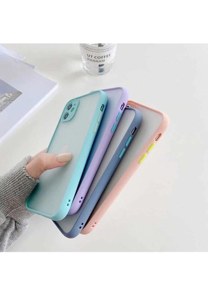 iPhone 11 Pro Max Kılıf Kenarları Renkli Arkası Mat Transparan Hux Kapak