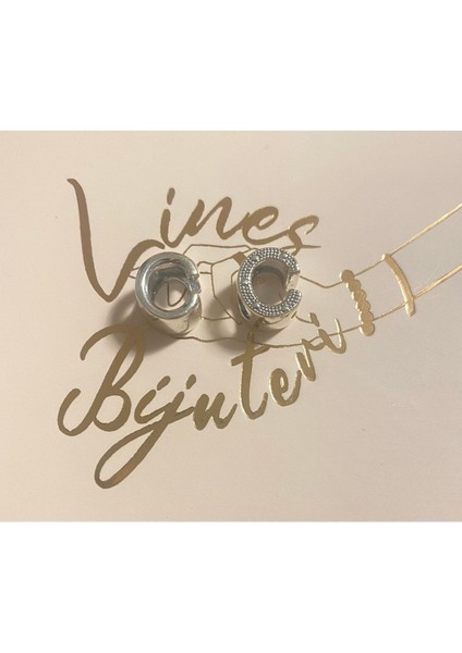 Gümüş C Harf Charm