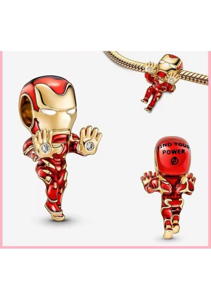 Iron Man Charm Marvels 925 Ayar Gümüş