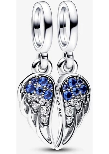 Işıltılı Ayrılabilir Melek Kanatları Sallantılı Charm