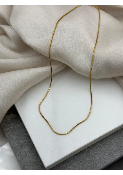 Gold Çelik Zincir Kolye Renk Değiştirmez modelleri