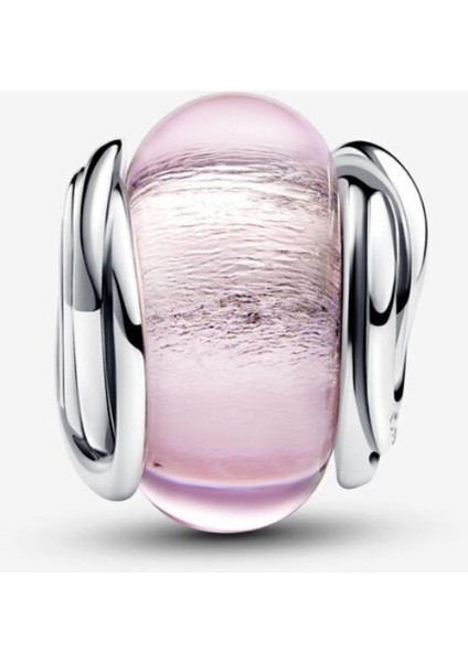 Etrafı Çevrili Pembe Murano Cam Charm modelleri