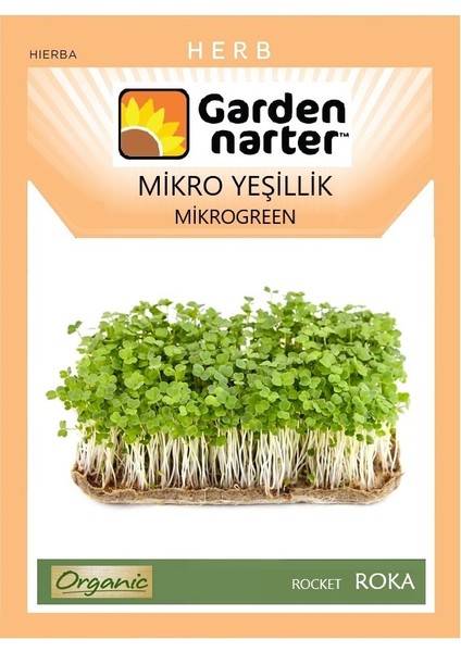Mikro Yeşillik İçin Microgreen Organik Roka Tohumu Mikro Filiz Tohumu 15 gr 7500 Tohum