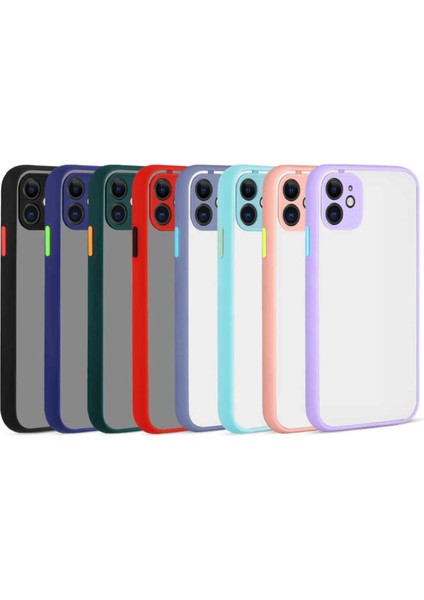 iPhone 11 Pro Kılıf Kenarları Renkli Arkası Mat Transparan Hux Kapak