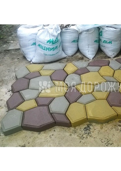 Bahçe Taş Kalıp Beton Kalıbı Zemin Kaplama Kalıbı 42X40 cm 8 Adet TM669