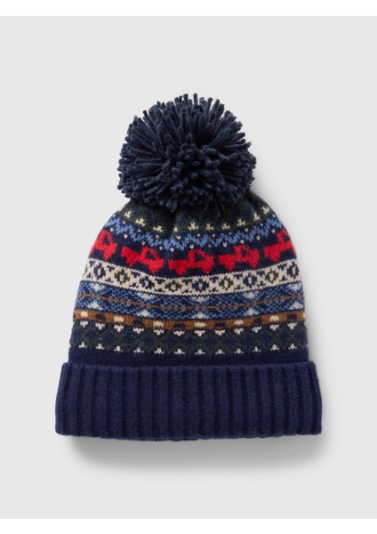 Bebek Lacivert Cashsoft Fair Isle Bere