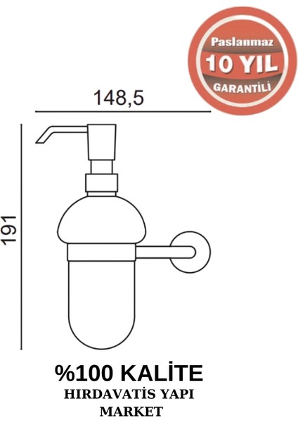 Paslanmaz Pirinç Eser Montajlı Sıvı Sabunluk fiyatları