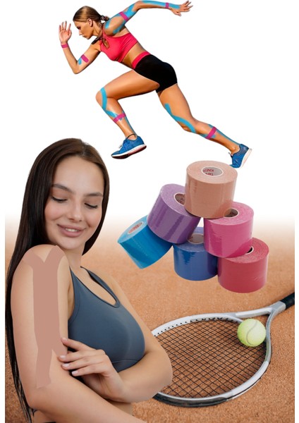 Kinezyo Sporcu Bandı Bej 5 M x 5 cm KT-017