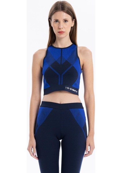 Bisiklet Yaka Desenli Midi Top Crop