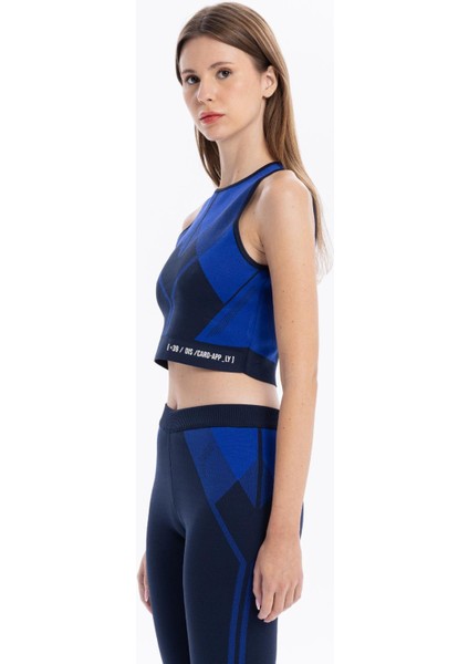 Bisiklet Yaka Desenli Midi Top Crop