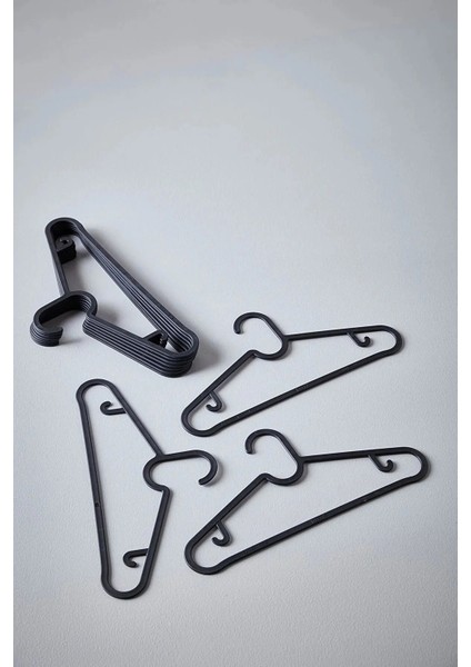 10 Adet Elbise Askısı Fular Askısı Gömlek T-Shirt Askısı Kırılmaz Set Siyah fırsatları