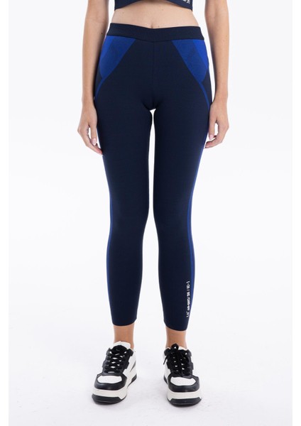 Slim Fit Desenli Kadın Uzun Tayt