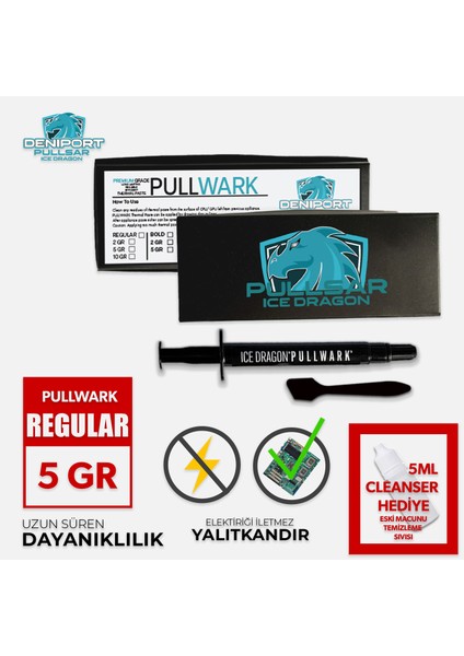 Pullsar® Pullwark Regular 20w/m-K Termal/Thermal Macun | Yüksek Performanslı ve İletken Macun
