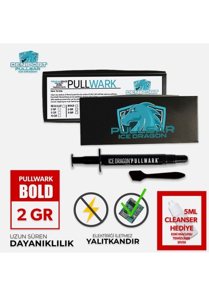 Pullsar® Pullwark Bold 20w/m-K Termal/Thermal Macun | Yüksek Performanslı ve İletken Macun