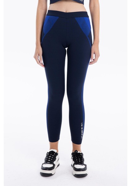 Slim Fit Desenli Kadın Uzun Tayt