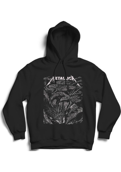 Metallica, Dragons, Rock Metal Müzik Grubu, Unisex Pamuk Kapüşonlu Sweatshirt Hoodie