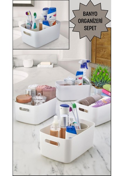 10'lu Buzdolabı Düzenleyici, Banyo Organizeri, Dolap Içi Sepet, 3.5 Litre