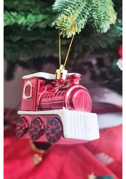 Yılbaşı Çam Ağacı Süsü Dekoratif Tren 2'li 8cm fırsatları