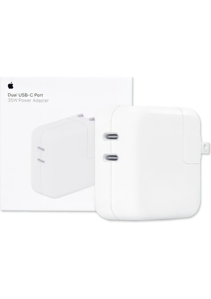 Kral Apple 35 W Çift Usb-C Bağlantı Noktalı Güç Adaptörü MNWP3TU/A modelleri