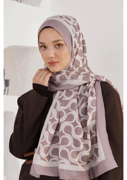 Gri Loryan Scarf Diamond Mirror Şal