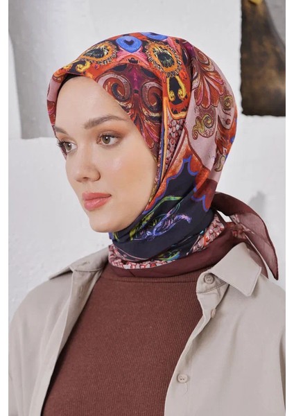 Acı Kahve Loryan Scarf Diamond Diya Eşarp