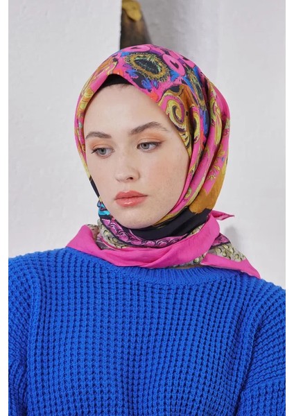 Fuşya Loryan Scarf Diamond Diya Eşarp