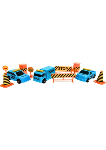 King Toys 12 Parça Mini Polis Oyun Seti
