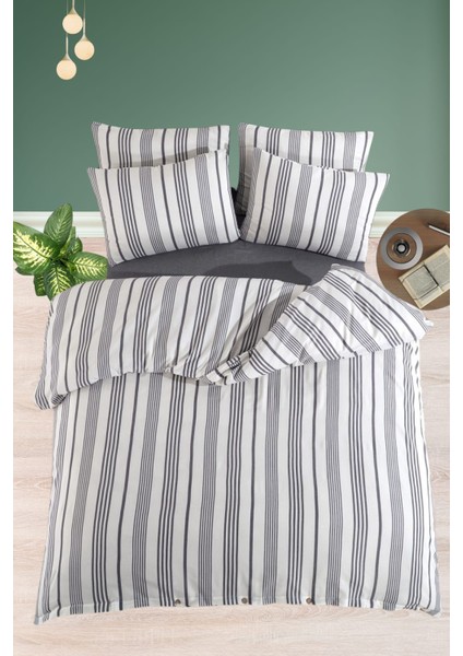 Lastikli Çarşaflı Pamuklu Ipliği Boyalı Çift Kişilik Nevresim Takımı (2 Adet Yastık Kılıflı) fiyatları