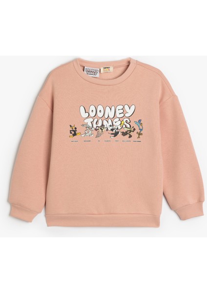 Looney Tunes Sweat Lisanslı Bisiklet Yaka Uzun Kollu Şardonlu