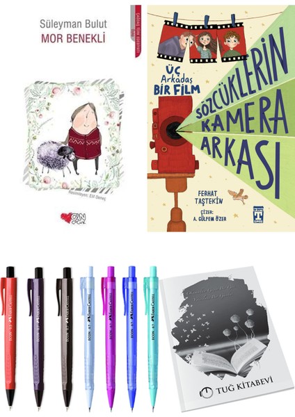 Sözcüklerin Kamera Arkası ve Mor Benekli 2'li Set + Hediyeli