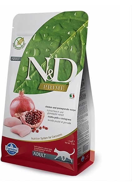 Prime Tahılsız 1,5 kg Tavuklu ve Narlı Kısırlaştırılmış Yetişkin Kedi Maması