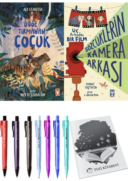 Sözcüklerin Kamera Arkası ve Göğe Tırmanan Çocuk 2'li Set + Hediyeli