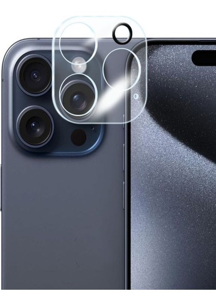 Apple iPhone 16 Pro Kamera Lensi Şeffaf Koruma Camı