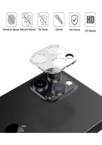 Apple iPhone 16 Pro Kamera Lensi Şeffaf Koruma Camı modelleri