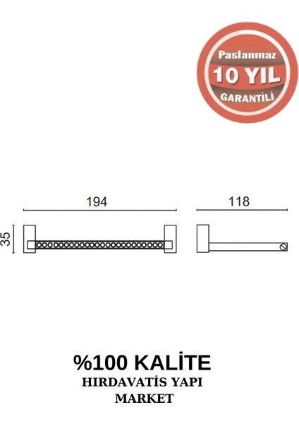 Çelik Banyo Paslanmaz Pirinç Swwor Kare Havluluk