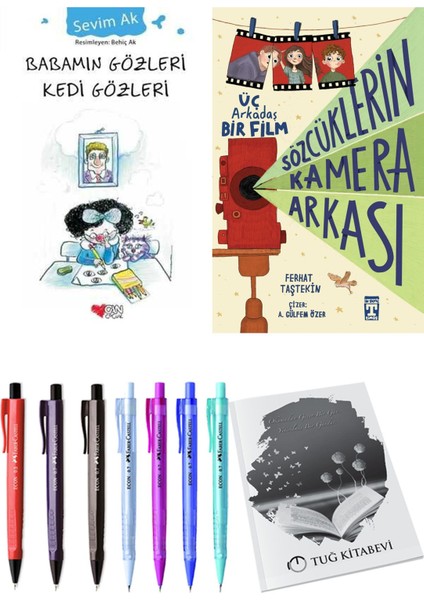 Sözcüklerin Kamera Arkası ve Babamın Gözleri Kedi Gözleri 2'li Set + Hediyeli