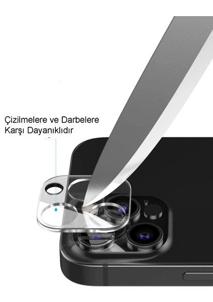 Apple iPhone 16 Pro Max Kamera Lensi Şeffaf Koruma Camı