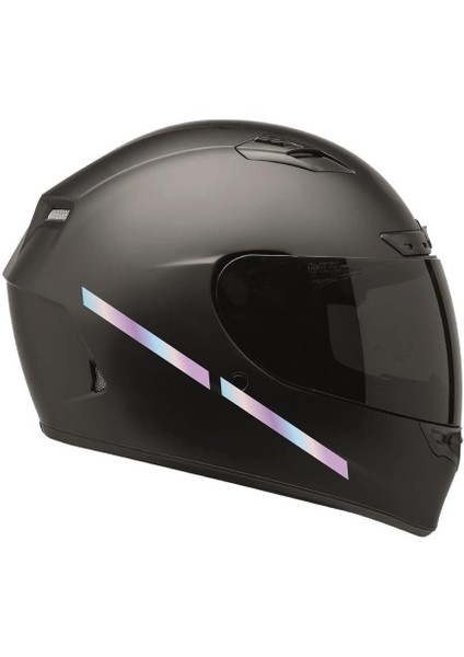 Şerit Çizgi Desenli Hologram Motosiklet Kask Sticker Etiket Modeli modelleri