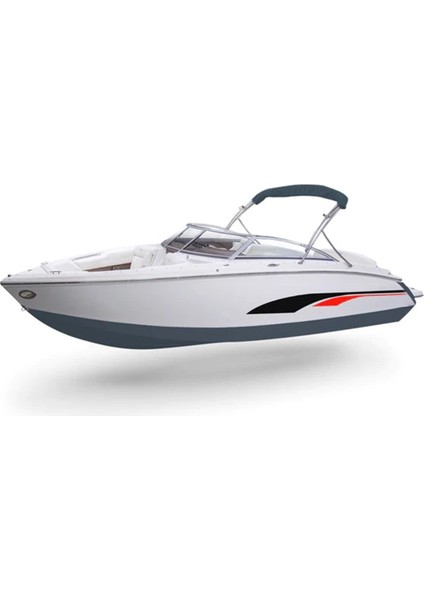 Tekne Kırmızı Siyah Sticker Etiket Model 2