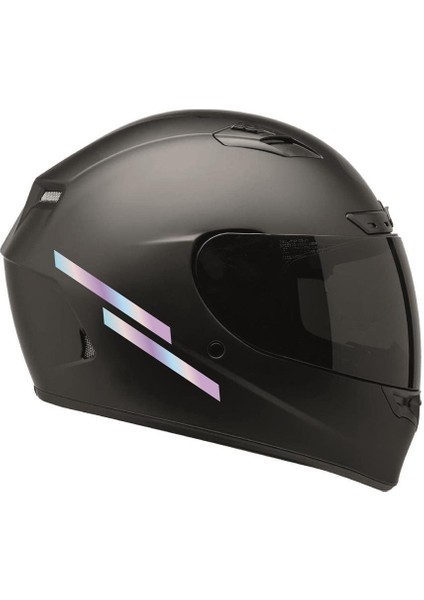 Şerit Çizgi Desenli Hologram Motosiklet Kask Sticker Etiket Modeli indirimleri